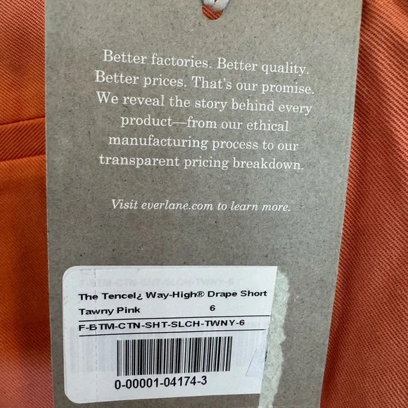 NWT Everlane Coral Pleated Shorts - Picture 4 of 6